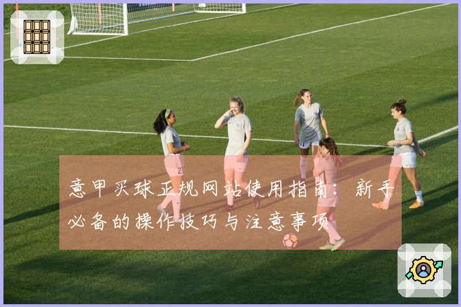 意甲买球正规网站使用指南:新手必备的操作技巧与注意事项